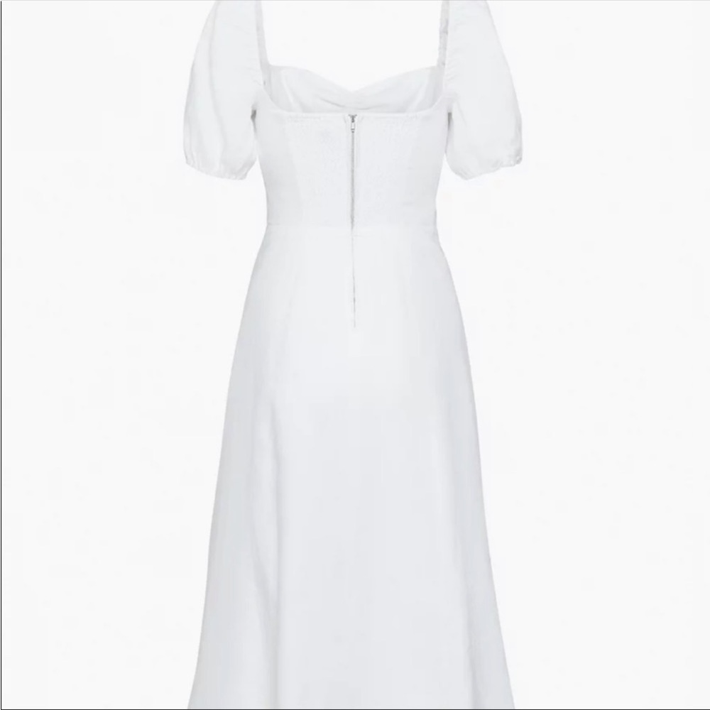 Aritzia Dame Linen White Midi Dress - Picture 3 of 8